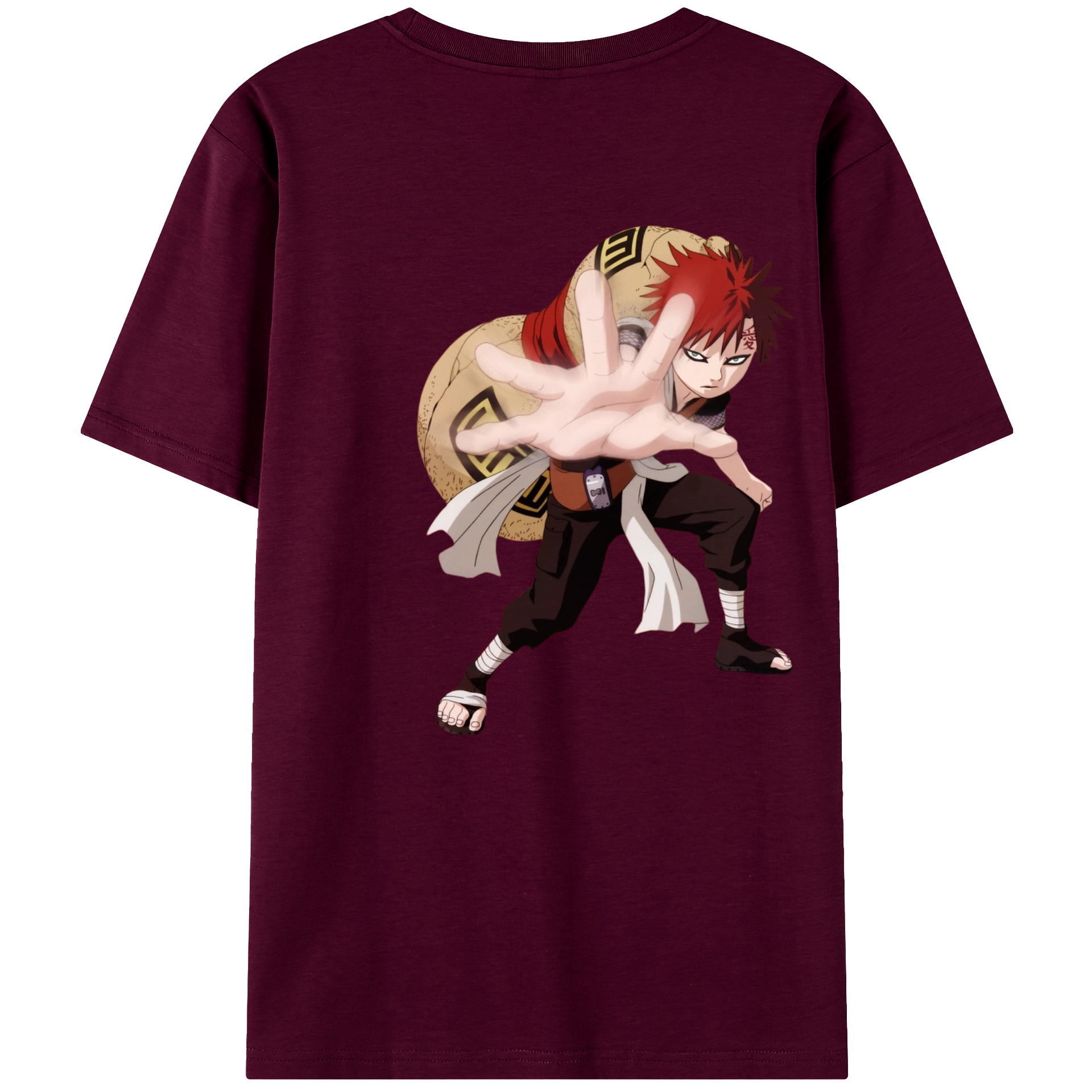 （画像用） NARUTO -ナルト- ガアラ Gaara レディース半袖Tシャツ(バックプリント)